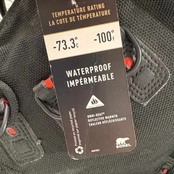 Sorel Black Insulated Snow Boots youth size 3 - Picture 2 of 6